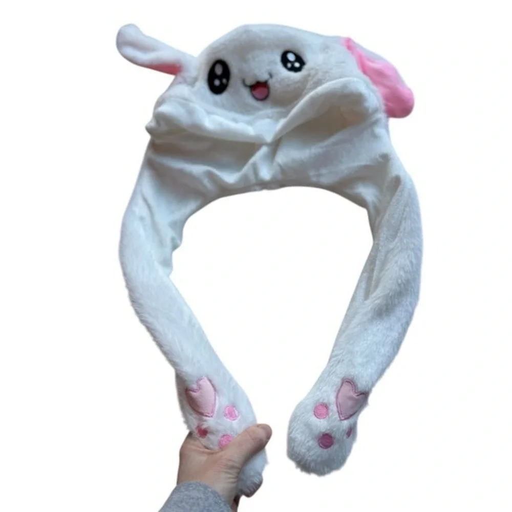 Bunny Hat with Movable Pop Up Ears Light Up